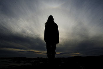Loneliness, Silhouette, Human, Person, dom, One HD wallpaper