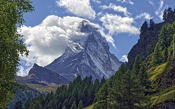 Matterhorn, Switzerland, clouds, Switzerland, Alps, Matterhorn HD wallpaper