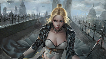 Blonde Girl Art, artist, artwork, artstation HD wallpaper