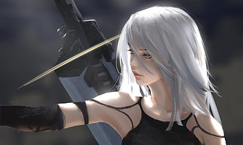 Nier Automata Fanart , nier-automata, 2018-games, games, fantasy-girls, artist, artwork, digital-art, artstation HD wallpaper
