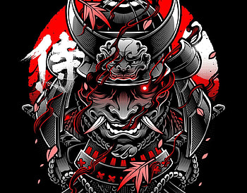 BLACKOUT BROTHER - Home. Oni mask, Samurai artwork, Samurai mask tattoo, Japanese Oni Mask HD wallpaper