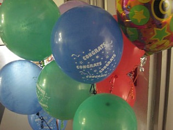 Balloons green & blue 4, blue, balloons, orange, green HD wallpaper