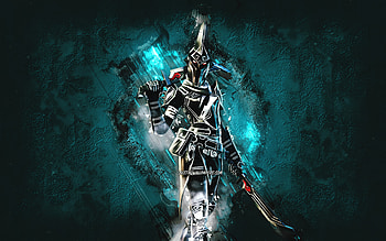 Fortnite Sacred Eternal Knight Skin, Fortnite, main characters, blue stone background, Sacred Eternal Knight, Fortnite skins, Sacred Eternal Knight Skin, Sacred Eternal Knight Fortnite, Fortnite characters HD wallpaper