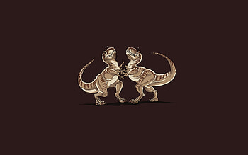 Fight, Tyrannosaurus Rex HD wallpaper