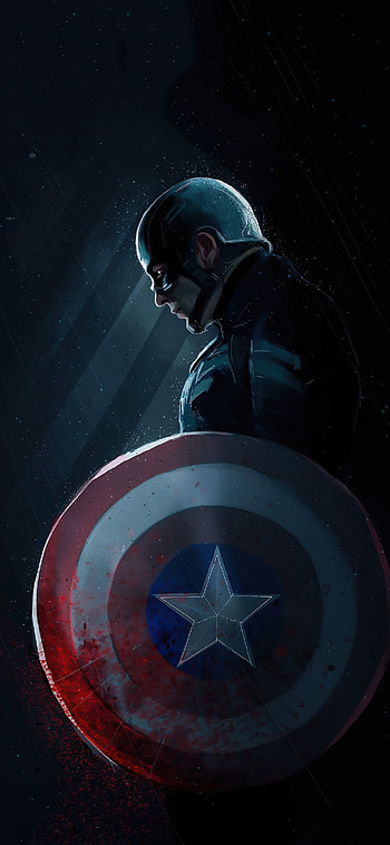 Captain America, shield, art HD phone wallpaper