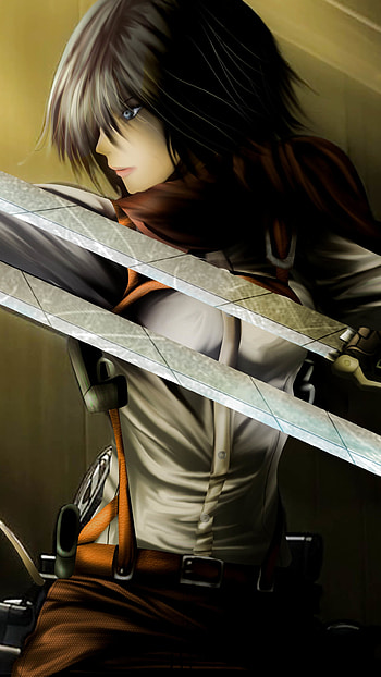 Mikasa Ackerman: Fierce Titan Slayer Anime , Mikasa Ackerman, Anime, Attack on Titan HD phone wallpaper