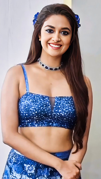 Keerthi suresh, tamil actress, navel HD phone wallpaper