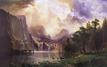 Landscape, Fantasy, Mountains, Lakes HD wallpaper