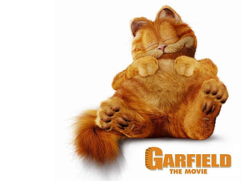 Garfield 2004, afis, white, pisici, poster, garfield, cat, orange, ginger, movie HD wallpaper