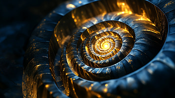 Fibonacci Shell: A Stunning Ultra, shell, fibonacci spiral, spiral, fractal, Abstract HD wallpaper
