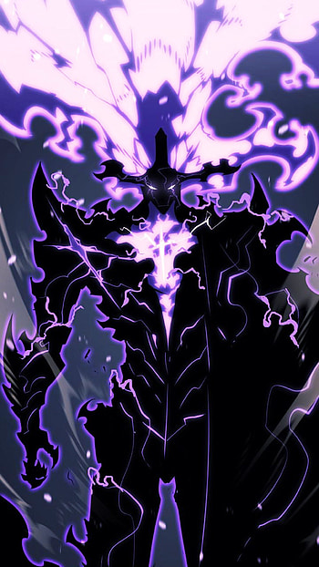 Solo leveling, only i level up, shadow army, armor form, monarch of the death, shadow lord, hunter, korean, hunter sung jinwoo, mangwa, shadow monarch HD phone wallpaper