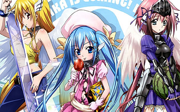Astrea, Nymph & Ikaros, cute, girls, anime, pretty HD wallpaper