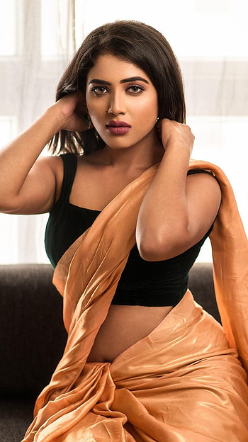 Sara Annaih, kannada actress, model, saree beauty HD phone wallpaper