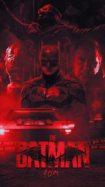 The Batman, red, magenta, DC HD phone wallpaper