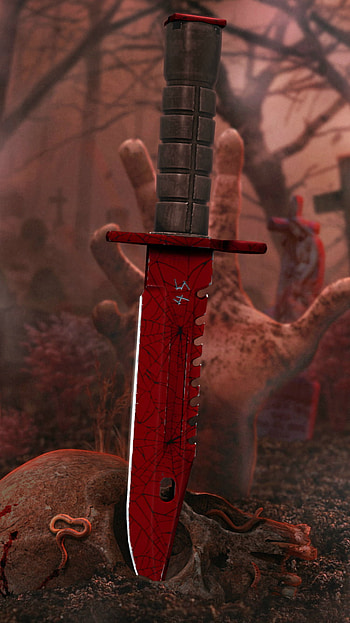 M9 - Crimson Web, weapon, video game, Counter-Strike: Global Offensive HD phone wallpaper