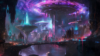 Neon Metropolis, Sci Fi, sci fi city, neon lights, futuristic, neon HD wallpaper
