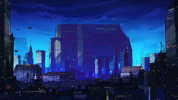 City Futuristic Morning Blue Sense , city, scifi, artist, artwork, digital-art HD wallpaper