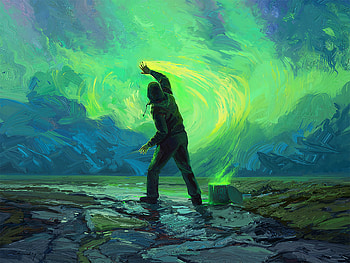 Art, Sky, Bright, Paint, Human, Person HD wallpaper