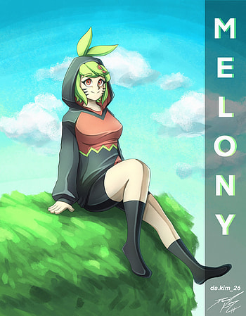 Sitting melony, cloud, sky, smg4 HD phone wallpaper