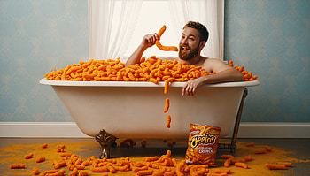 Junk Food, Cheetos, Man, Bathtub HD wallpaper