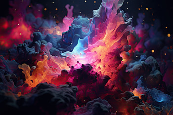 Abstract Pattern, glow, particle, neon, lines, rainbow, Abstract, pattern HD wallpaper