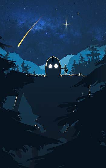 Iron Giant, Robot concept art, Giant poster HD phone wallpaper