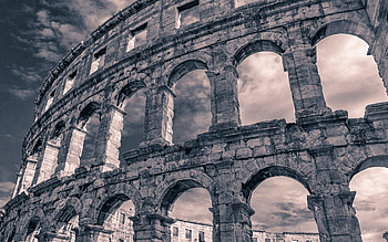 Monochrome, The Colosseum HD wallpaper
