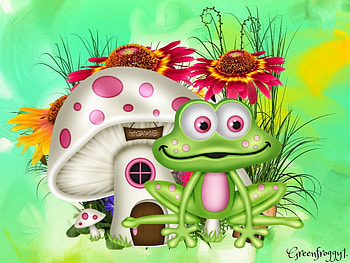 GREEN FROG IN GARDEN, GREEN, FROG, GARDEN HD wallpaper