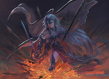Jeanne d'arc, fate series, soldier, art HD wallpaper