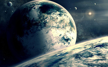 Space, planet, moon, universe HD wallpaper