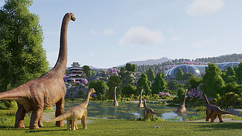 Jurassic World Evolution 3 — Brachiosaurus Meadow, video game, Jurassic World Evolution 3 HD wallpaper