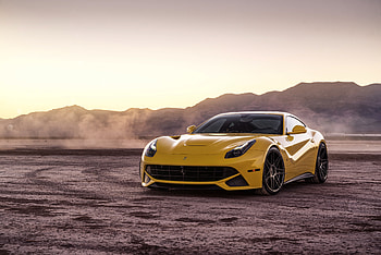 Ferrari F12berlinetta, front view, outdoor HD wallpaper
