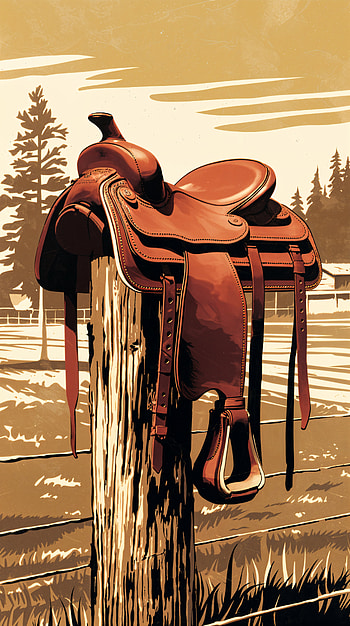 Rustic Saddle : Perfect for Your , western, cowboy HD phone wallpaper