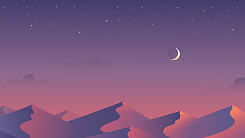Desert Nights Moon Minimalism, desert, sun, moon, minimalism, artist, artwork, digital-art HD wallpaper