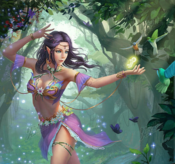 Fantasy girl, cgoart, fairy, pink, cg o, fantasy, green, girl, cgo HD wallpaper