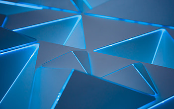 Blue, pyramids, triangles, abstract HD wallpaper