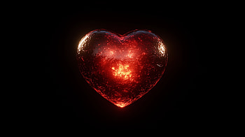 heart, love, red, crystal HD wallpaper