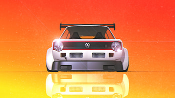 Volkswagen Golf GTI, Digital art, Laptop HD wallpaper