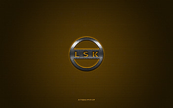 Lillestrom SK, Norwegian football club, silver logo, yellow carbon fiber background, Eliteserien, football, Lillestrom, Norway, Lillestrom SK logo HD wallpaper