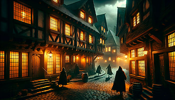 Enchanting Medieval Town, medieval, town HD wallpaper