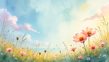 Soft Aesthetic Bliss: Floral, soft aesthetic, flower, landscape, nature, sky HD wallpaper