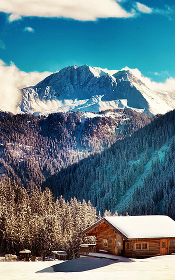 Mountain winter vistas, Serene landscape, winter , Nature's beauty HD phone wallpaper