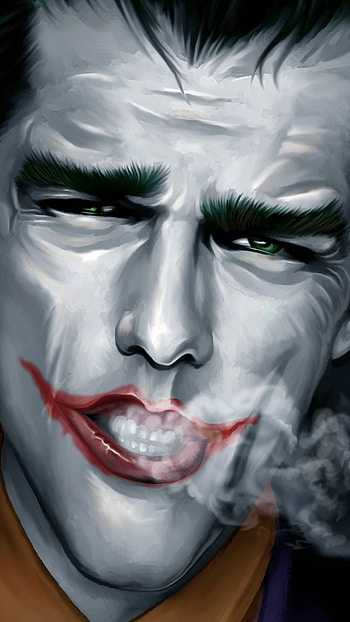 Joker Smoking, Face, Smoky HD phone wallpaper