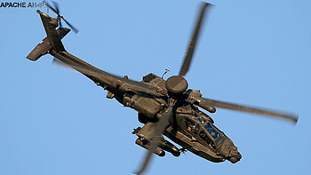 Apache, blue, helicopter, sky, rotors HD wallpaper