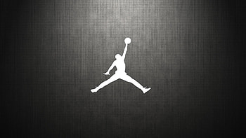 JORDAN LOGO Black White Background Jordan logo HD wallpaper
