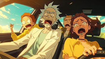Funny Rick and Morty : Crazy Car Ride!, TV Show, Rick and Morty, Rick Sanchez, Morty Smith, funny HD wallpaper