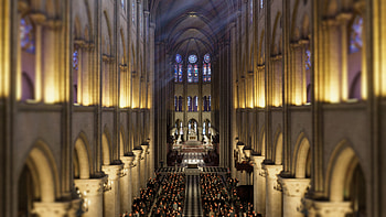 Notre-Dame Cathedral, Travels, VR recreation, Emissive experience HD wallpaper