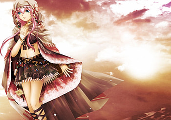 Megarine Luka Desert, Anime Girl, Vocaloid, 03, Megarine, Anime, Desert, Vocaloids, Megarine Luka, Diva, Luka HD wallpaper