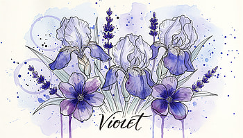 Violet Watercolor — Floral, Flower, Iris, Lavender HD wallpaper