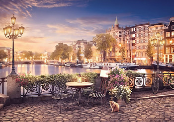 Amsterdam, Lantern, House, Art HD wallpaper